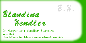 blandina wendler business card